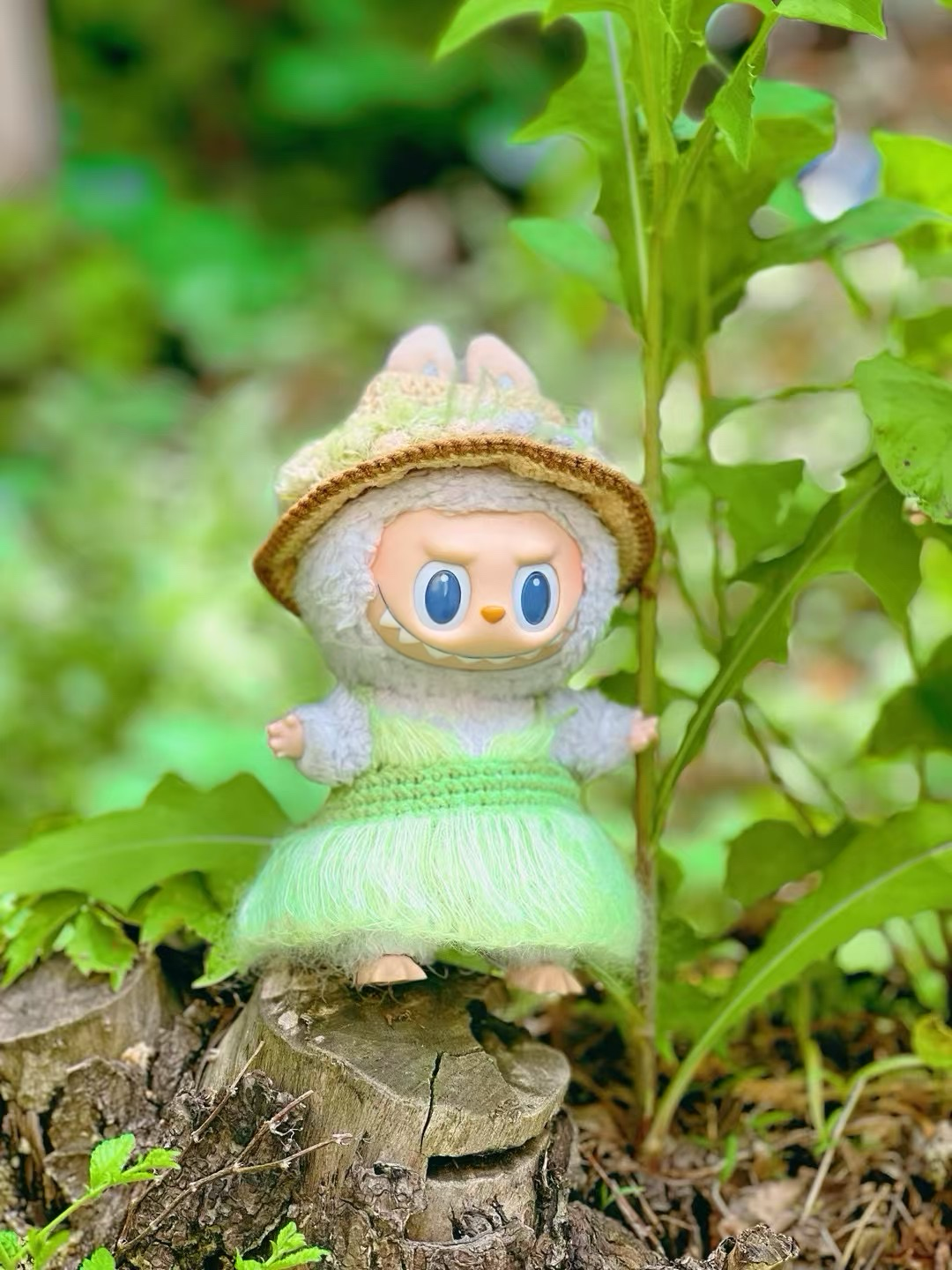 Labubu Hawaiian Grass Skirt