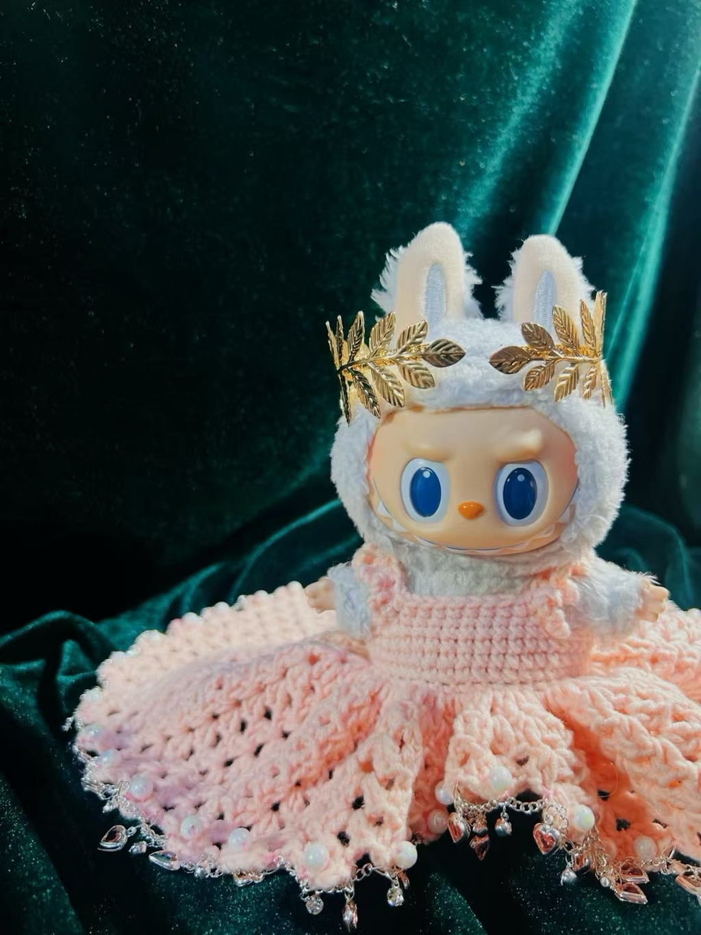 Labubu Flamingo Princess Dress + Crown