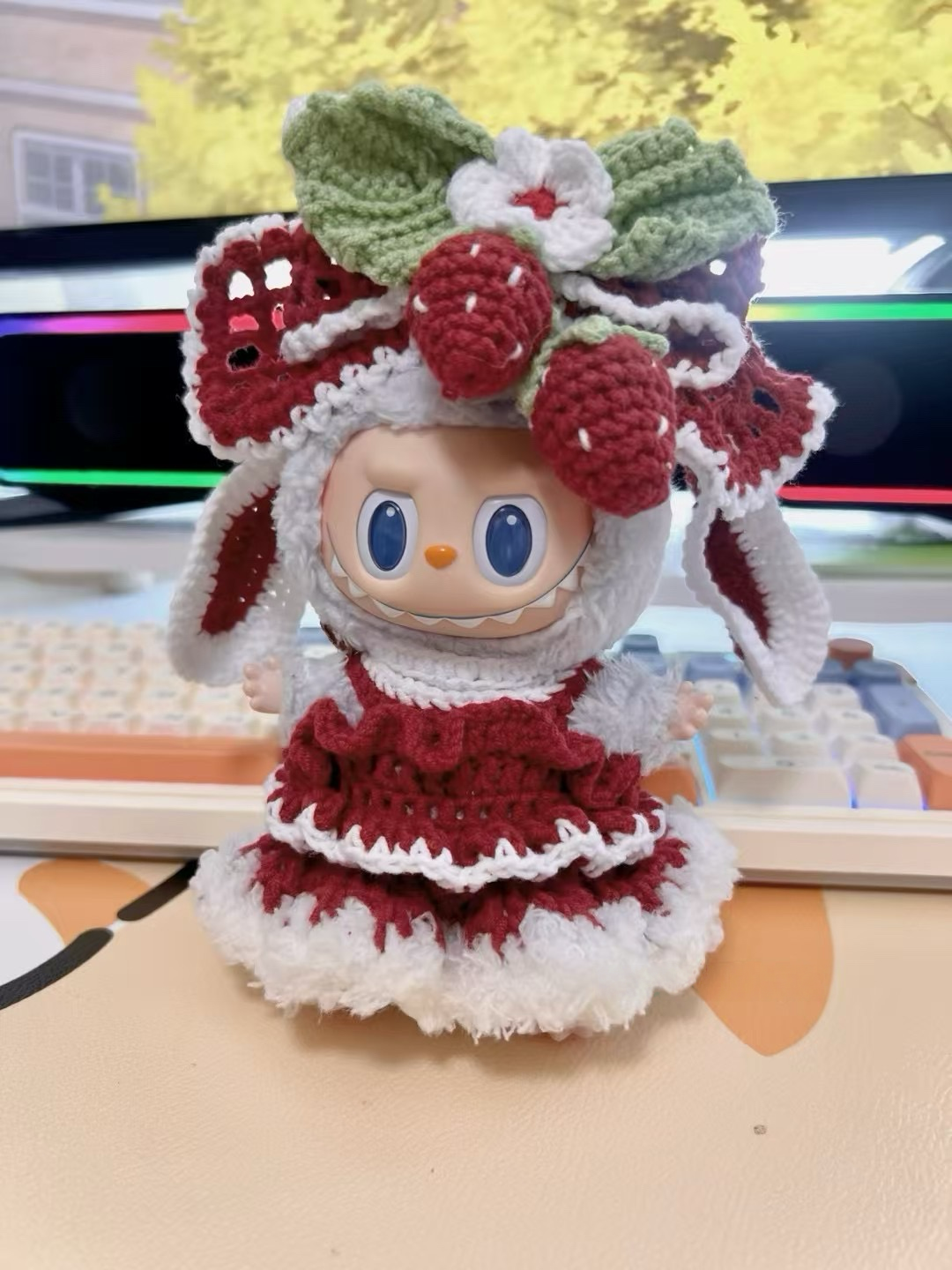Labubu Strawberry Princess Costume