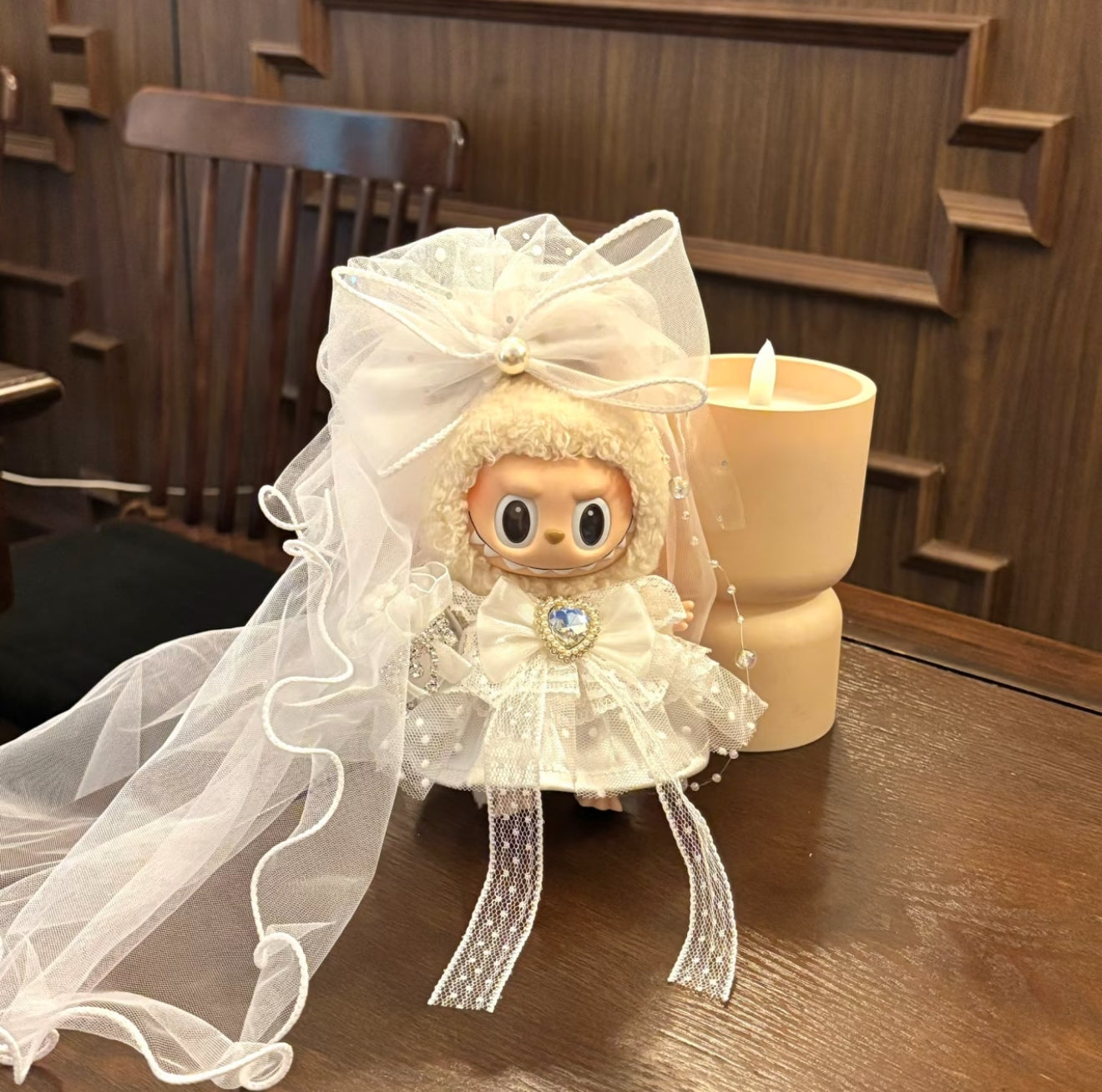Labubu suit wedding dress