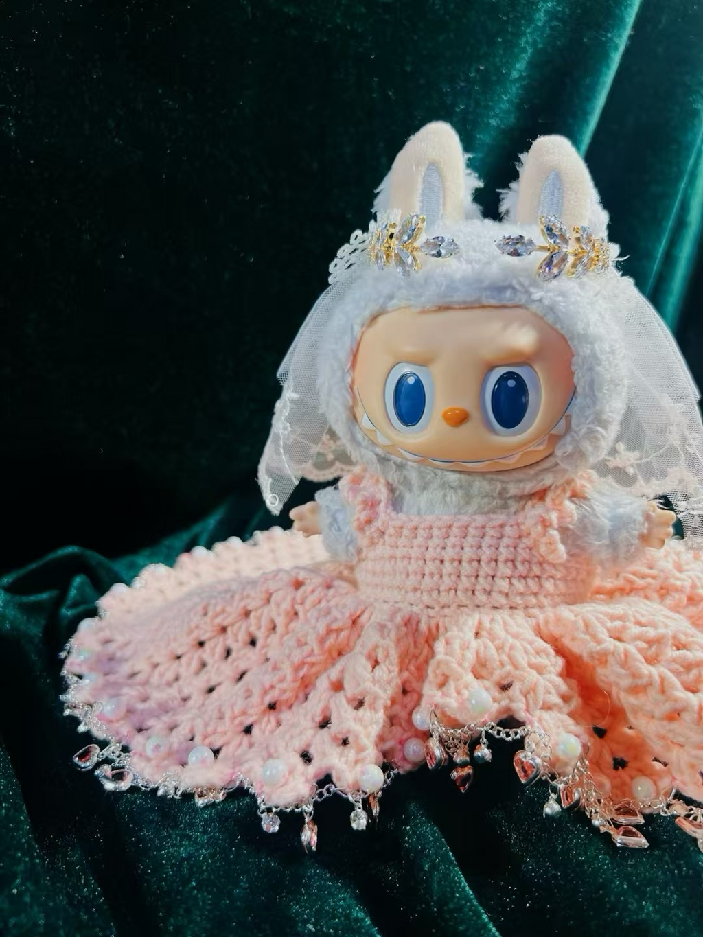 Labubu Flamingo Princess Dress + Crown