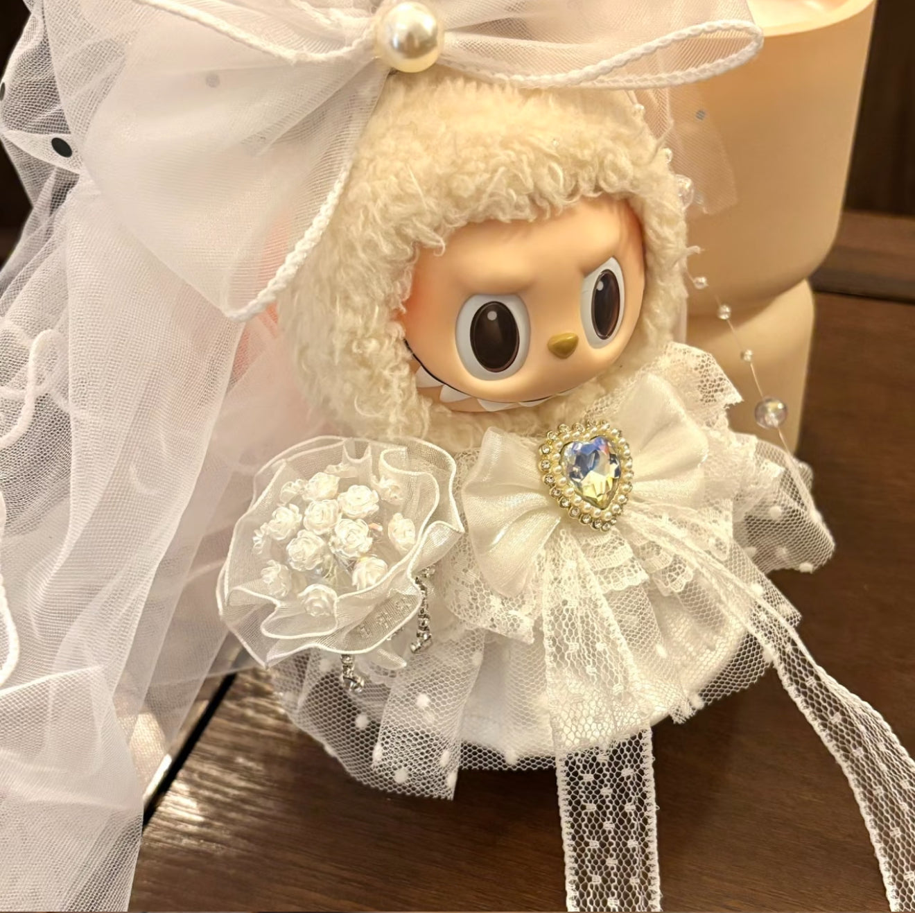 Labubu suit wedding dress