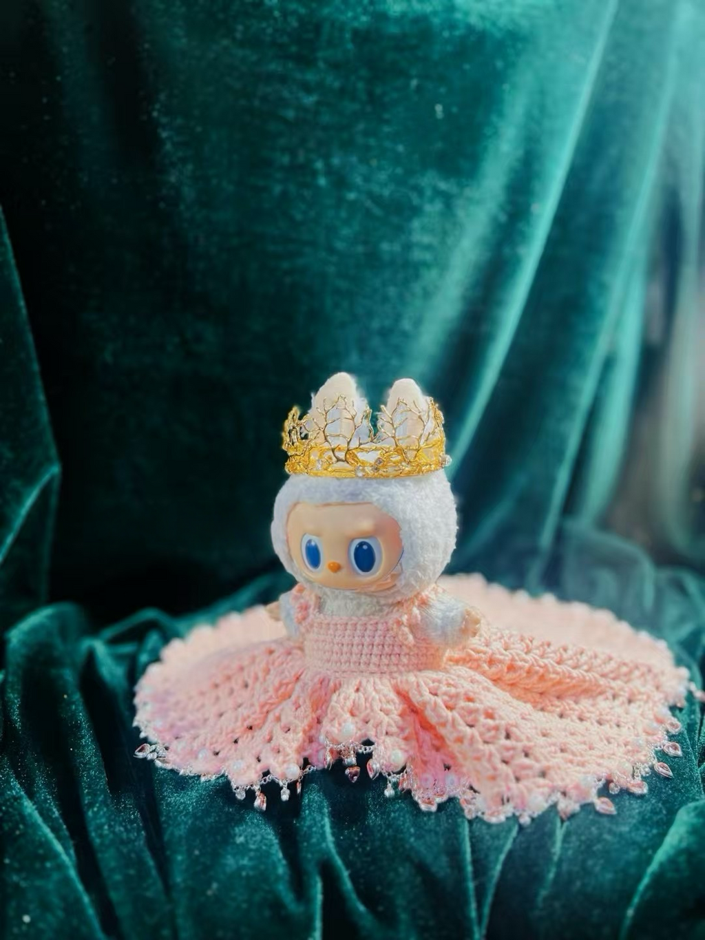 Labubu Flamingo Princess Dress + Crown
