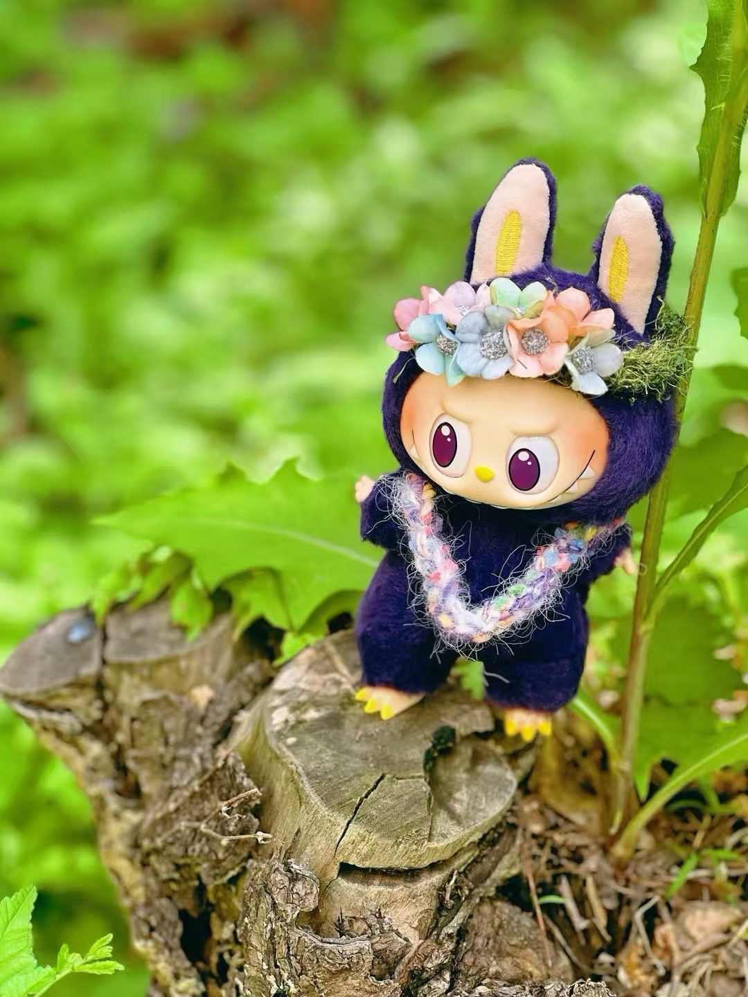 Labubu Hawaiian Grass Skirt