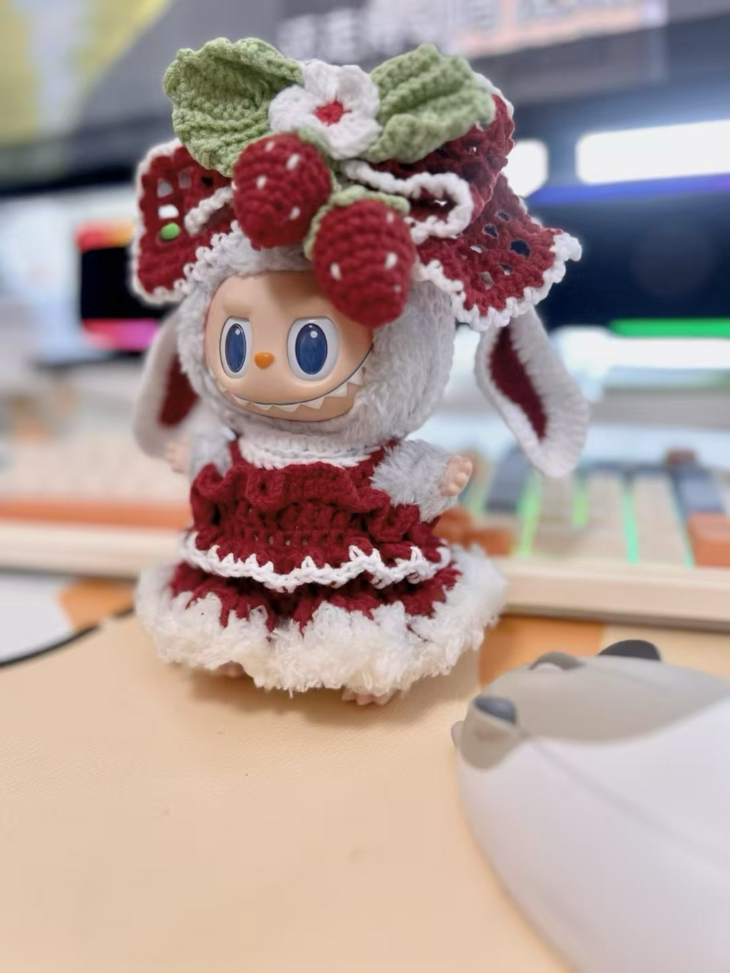 Labubu Strawberry Princess Costume