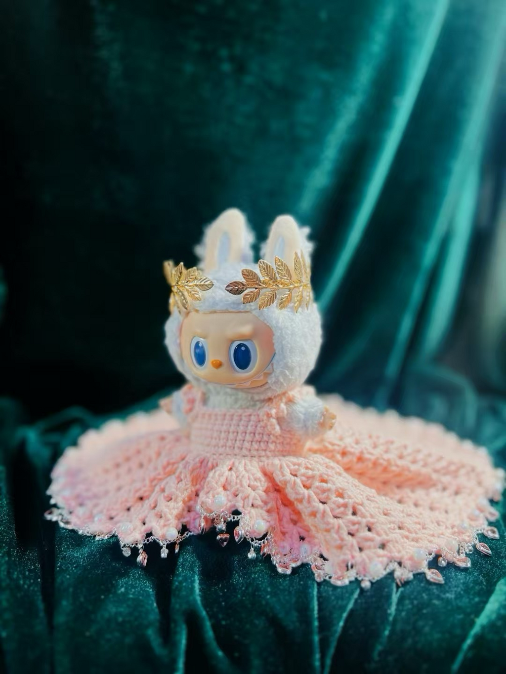 Labubu Flamingo Princess Dress + Crown