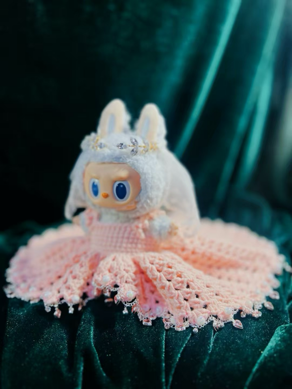Labubu Flamingo Princess Dress + Crown