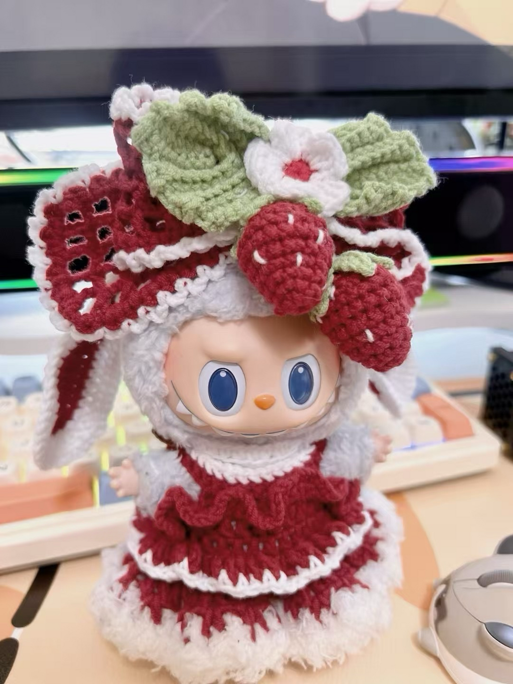 Labubu Strawberry Princess Costume