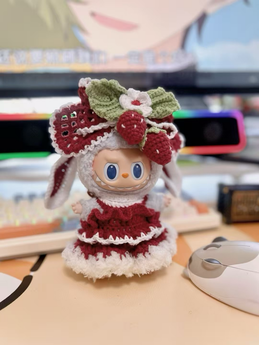 Labubu Strawberry Princess Costume