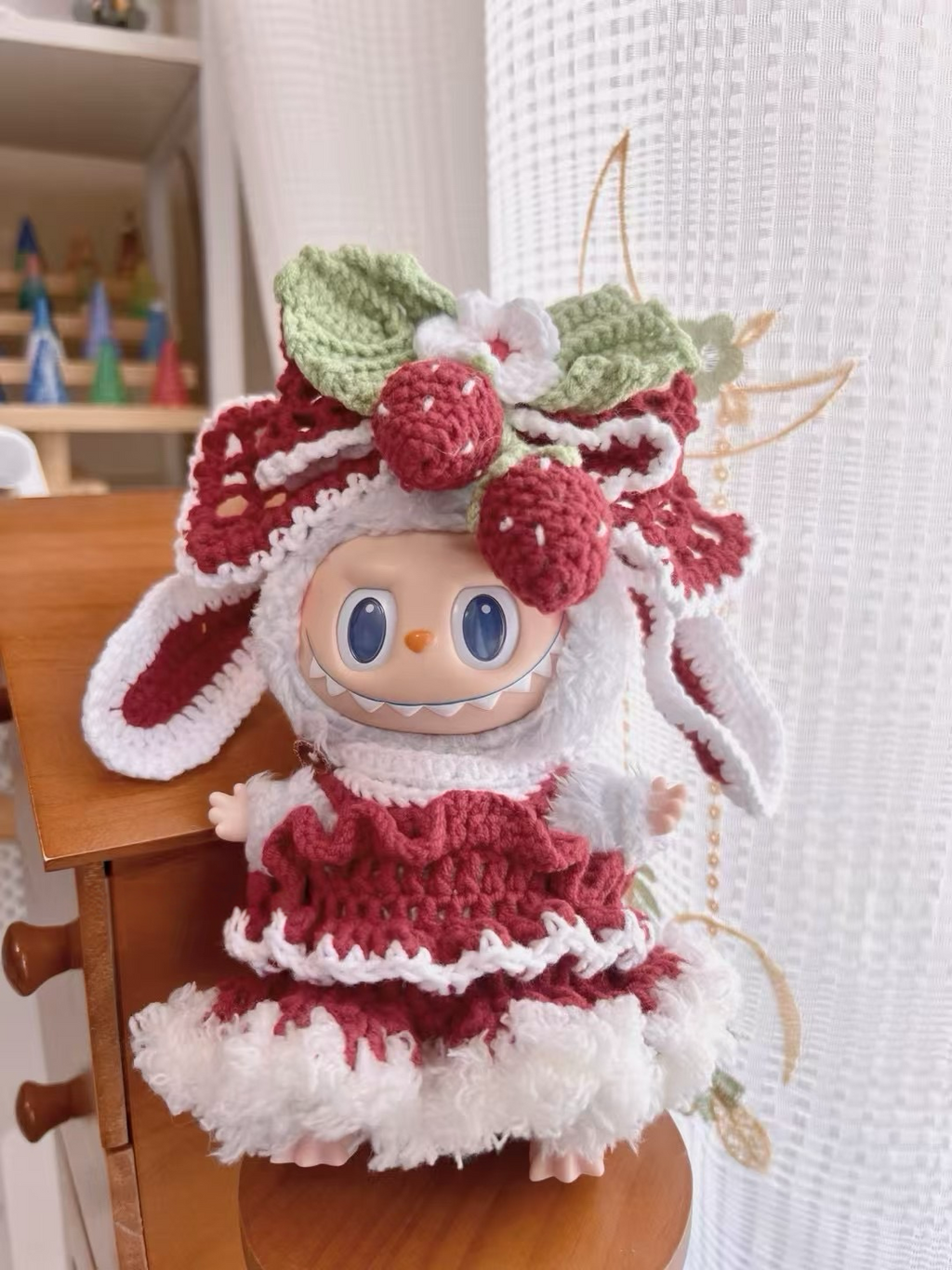 Labubu Strawberry Princess Costume