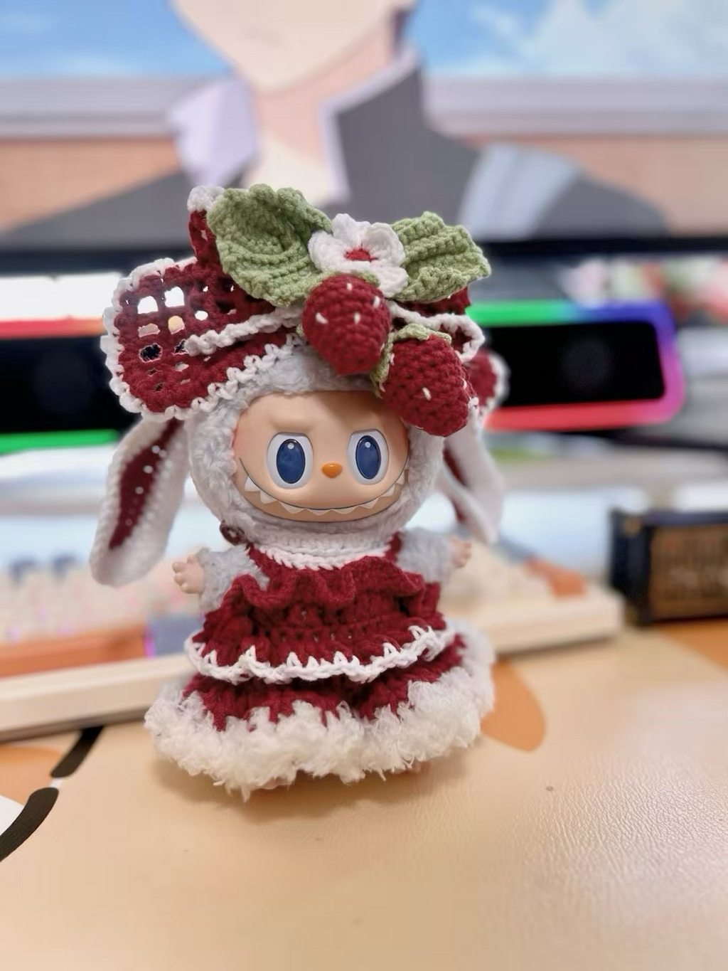 Labubu Strawberry Princess Costume