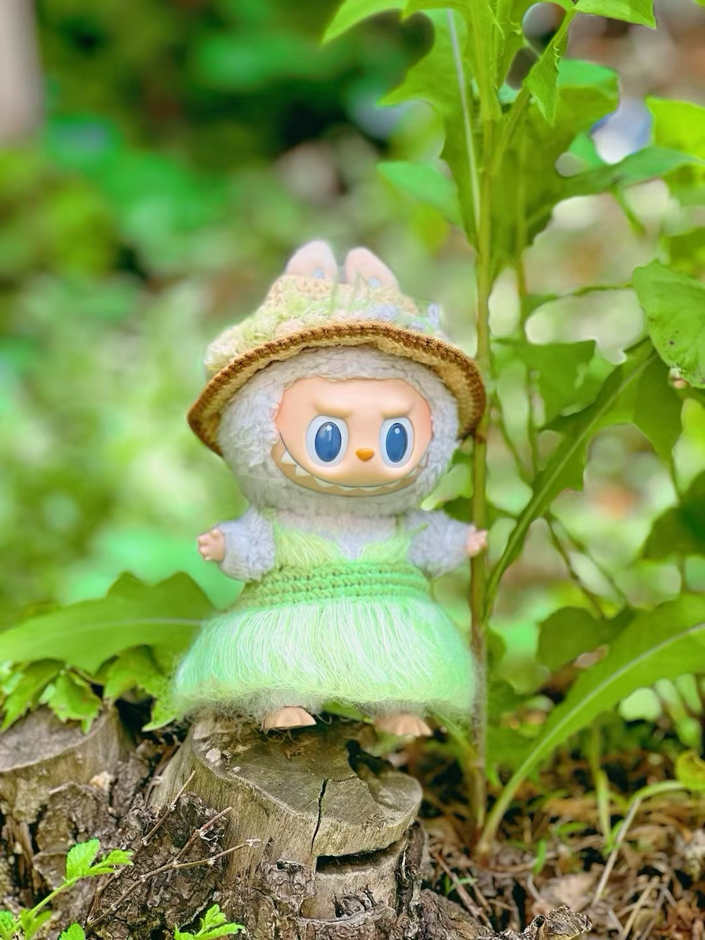 Labubu Hawaiian Grass Skirt
